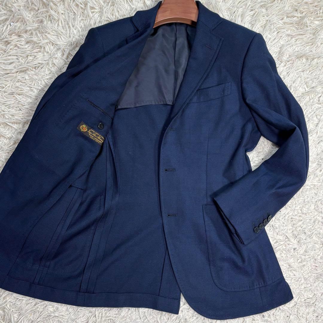 希少サイズ ships シップス ロロピアーナ テーラードジャケット 紺ブレ
