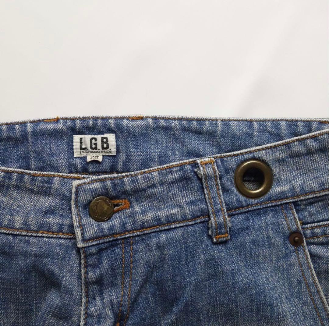 00s L.G.B. Buggy Fade Flared Denim Pants L.G.B. Mudwash Distressed