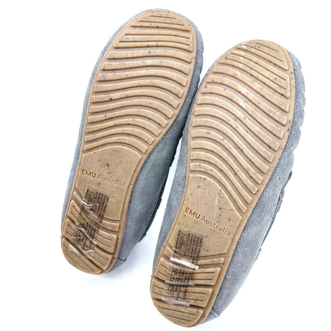未使用タグ付✨EMU Australia モカシン スエード ボア 灰 24cm - メルカリ