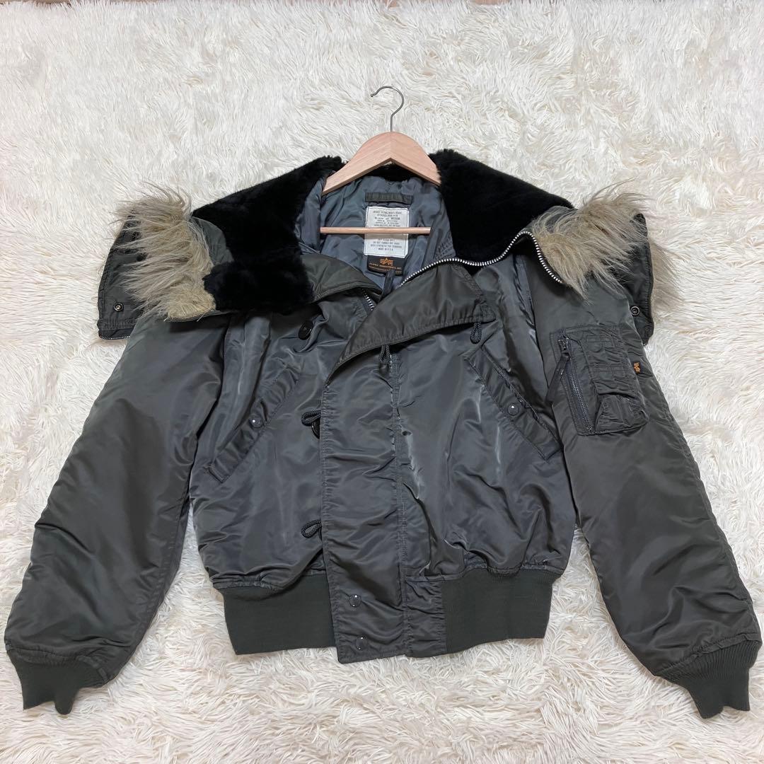 美品 USA製 アルファインダストリーズ N-2B 90s M ダークカーキ - メルカリ