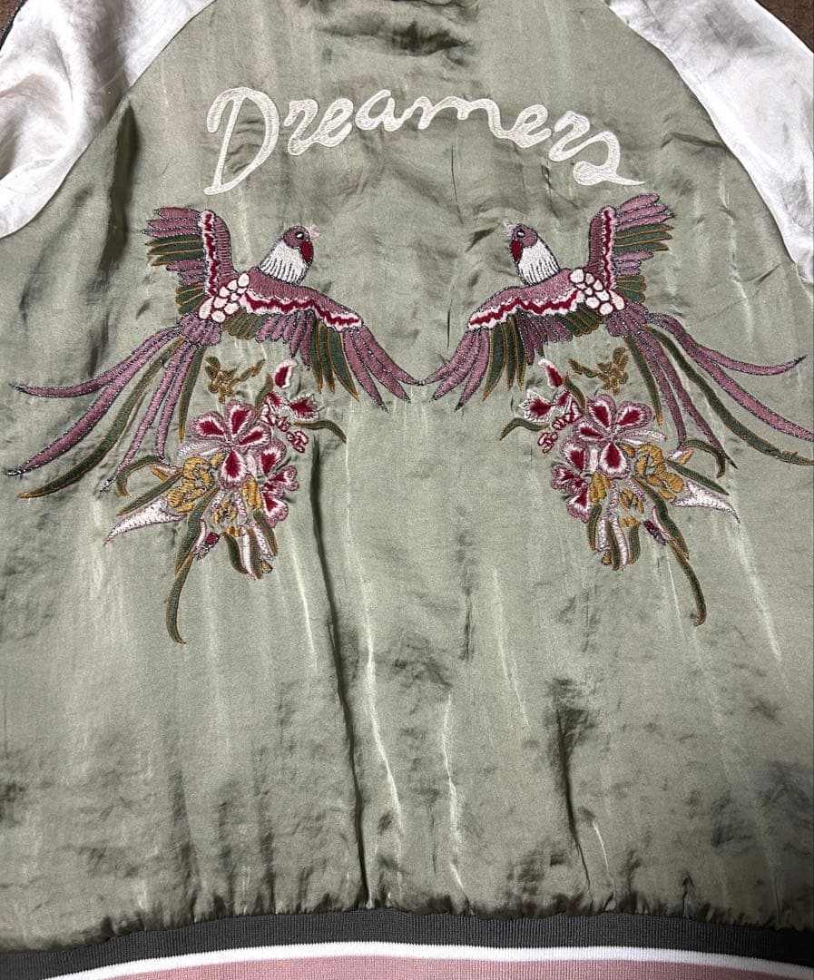 激レアZARA 鳳凰刺繍 スカジャン M 梨花・岩堀せり着用【大人気完売】 ZARA 梨花着用モデル ボンバージャケット鳥刺繍(鳳凰)スカジャンsize S