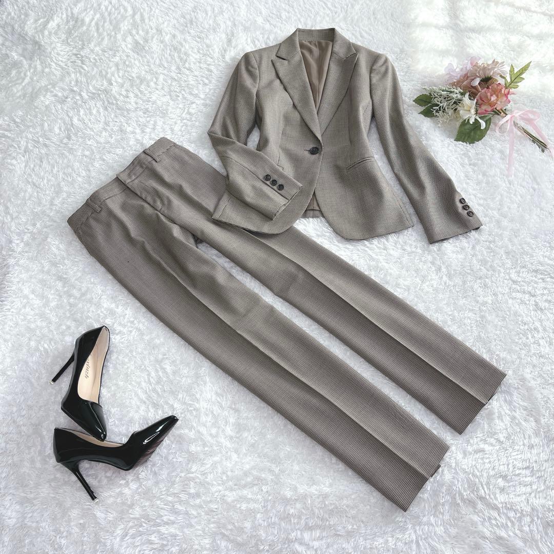 秋カラー✨ニューヨーカー パンツスーツ カシミア混 高品質 上質