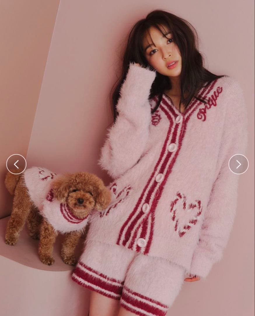 ジェラピケ】フェザーカーディガン&ショートパンツセット ラッピング済