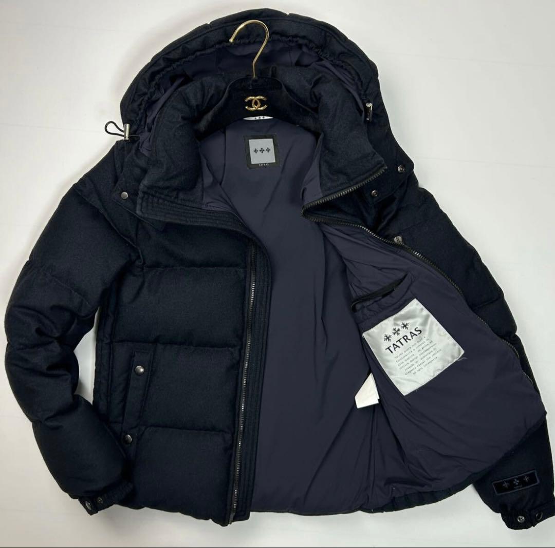 最終値下げ。美品TATRAS タトラス 別注 ダウン ネイビー カシミア 95