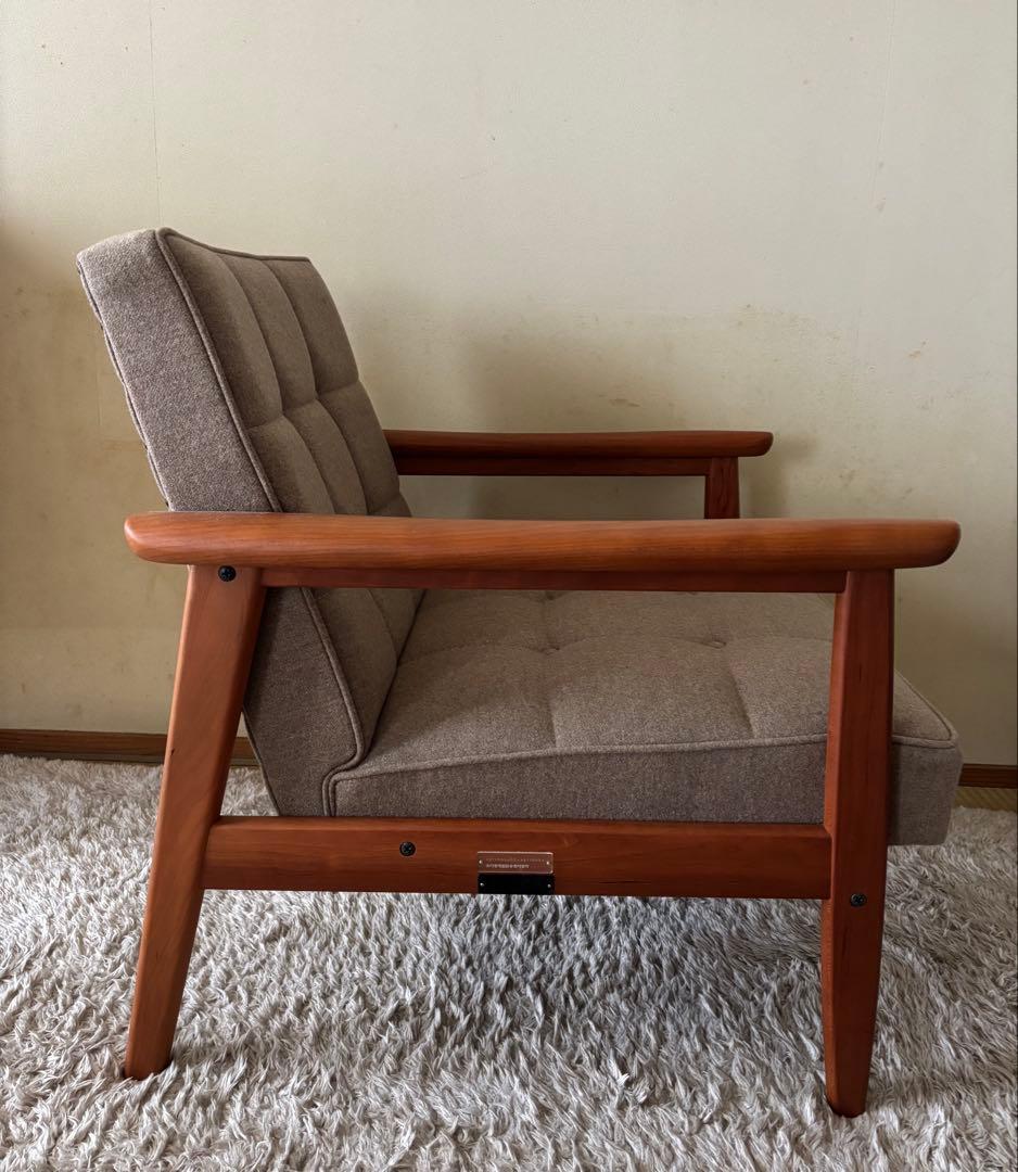 最終価格】カリモク60 Kチェア1シーター フラノヘージュ ブラック