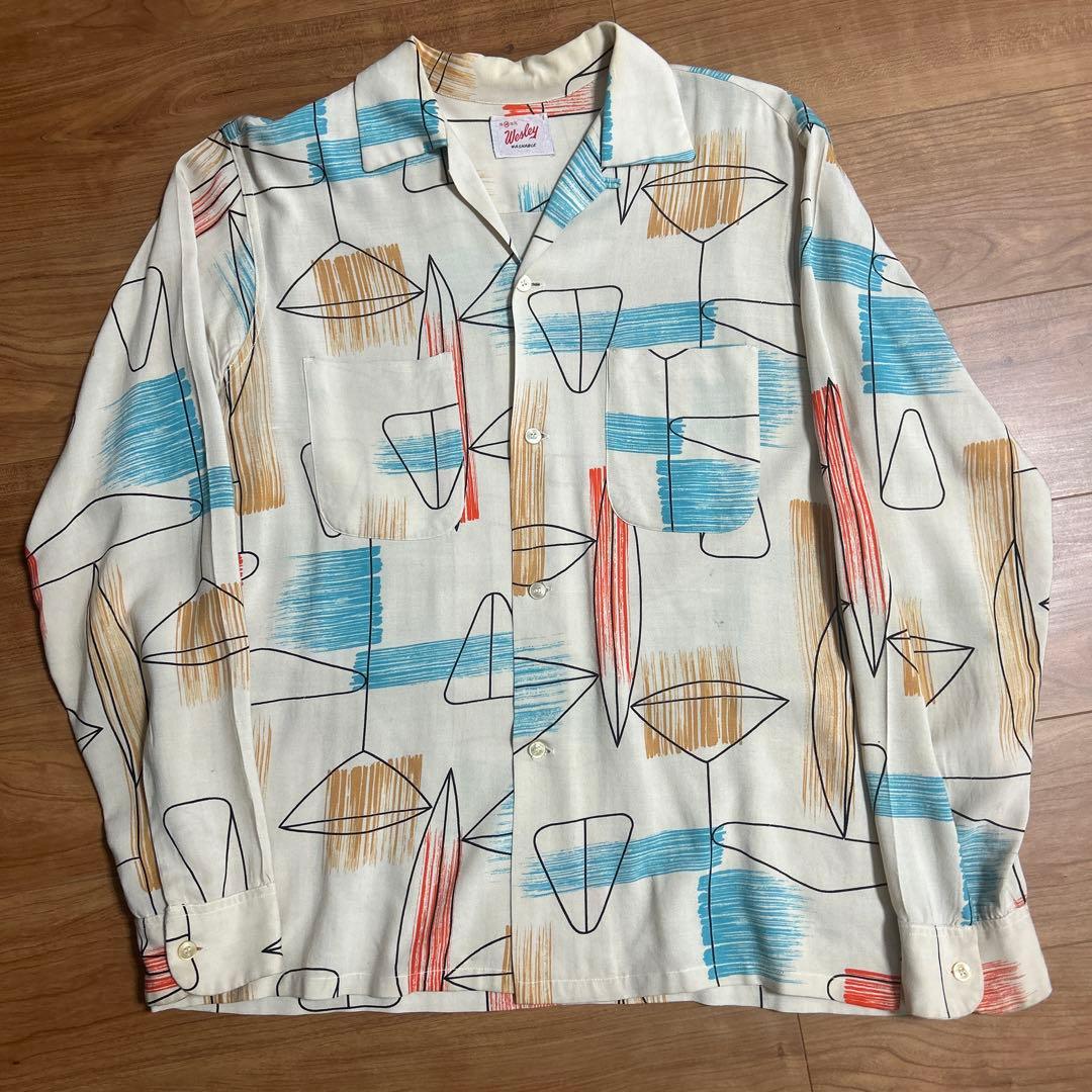 スペシャル アトミック柄 50s レーヨンシャツ オンブック - メルカリ