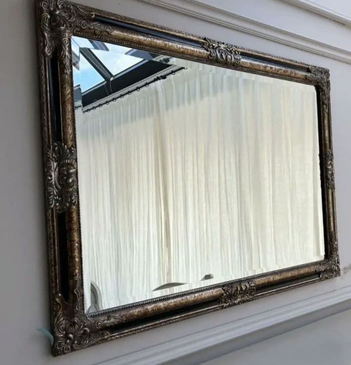 アンティーク調　鏡　フレーム ミラー 楽天市場】アンティーク調 レクト ミラー フレーム （ホワイト
