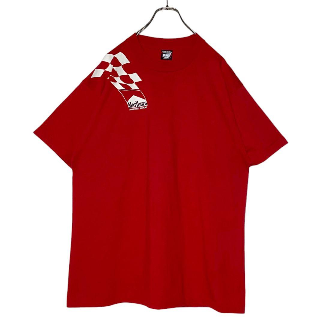 90sヴィンテージUSA製 マルボロレーシングTシャツ 赤 XLシングル