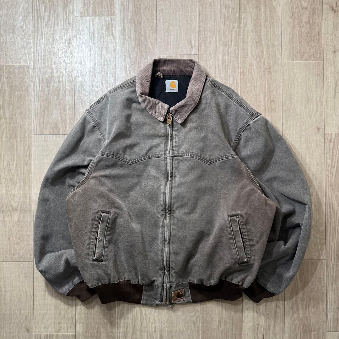 極フェード！Carhartt サンタフェジャケット 2XL チェスナット 茶