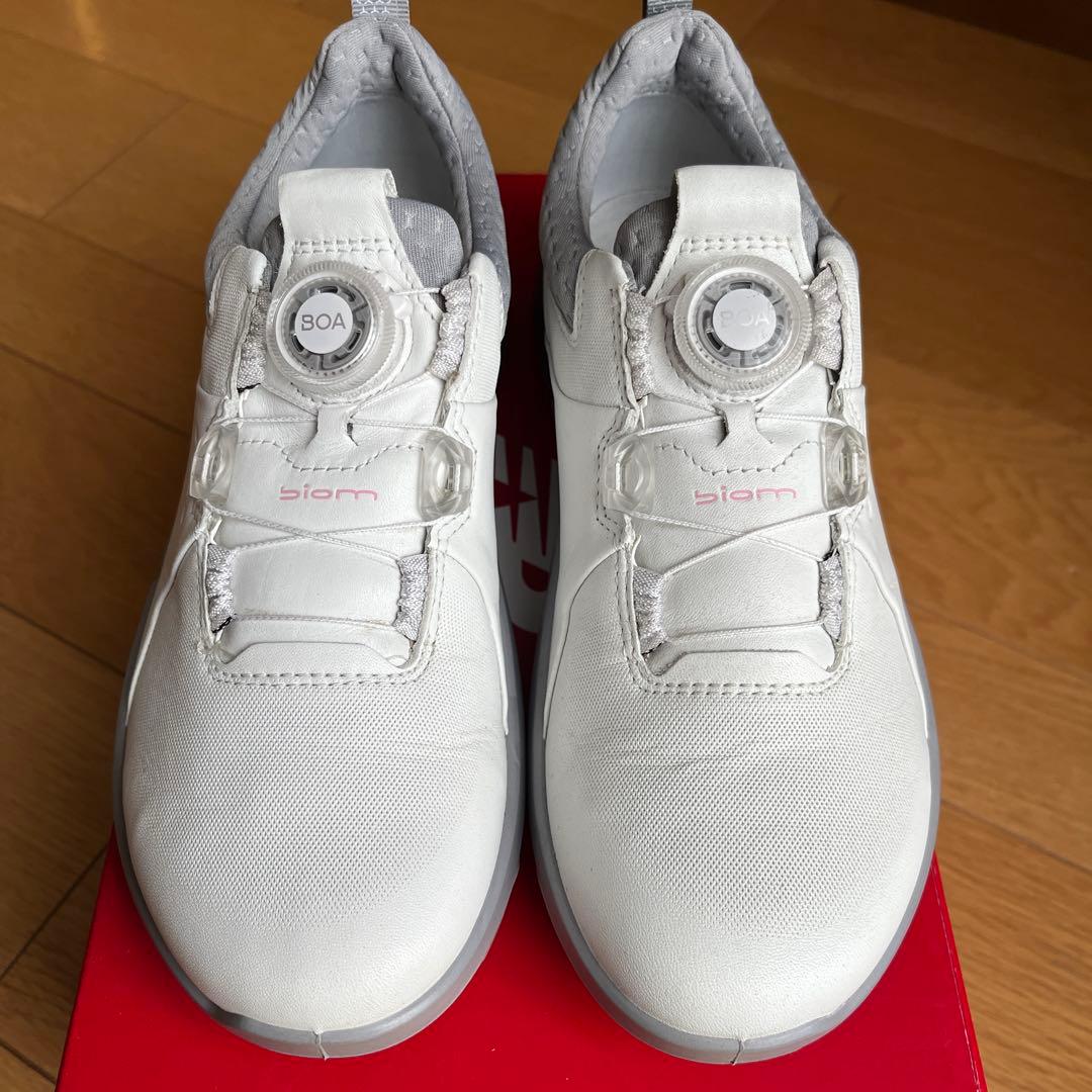 美品☆ECCO BIOM HYBRID4 BOA ゴルフシューズ　37 ecco（エコー） ゴルフシューズ バイオム ハイブリッド4 ボア PF BIOM