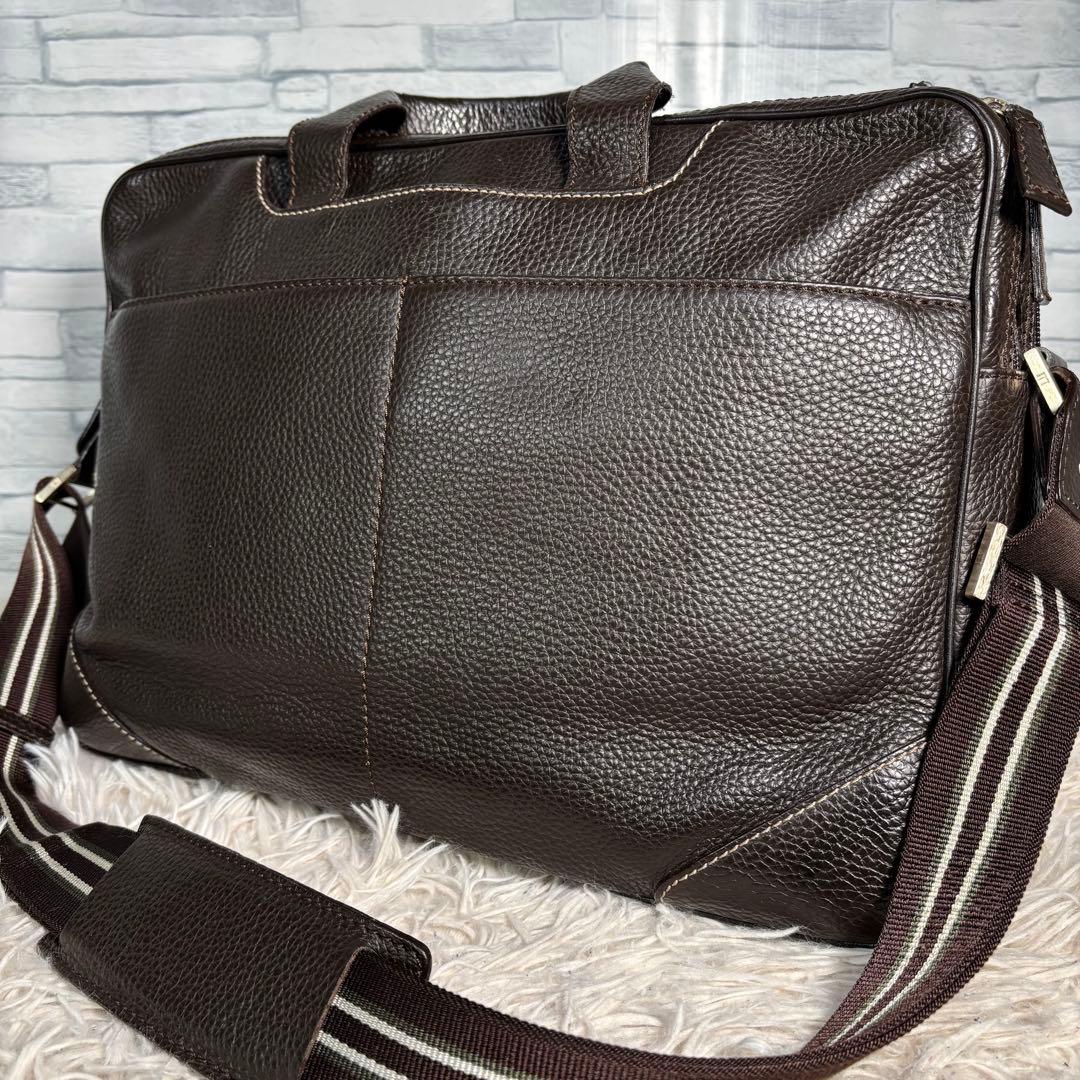 美品　dunhill ダンヒル ビジネスバッグ　ブリーフケース　シボ　2WAY ダンヒル dunhill ビジネスバッグ メンズ ブリーフケース ボストン