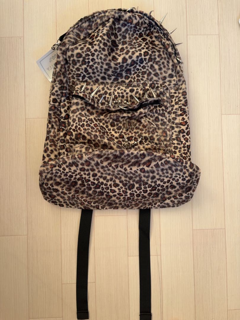 ヒョウ柄 スタッズ バックパック リュック y2k archive 地雷系 - メルカリ