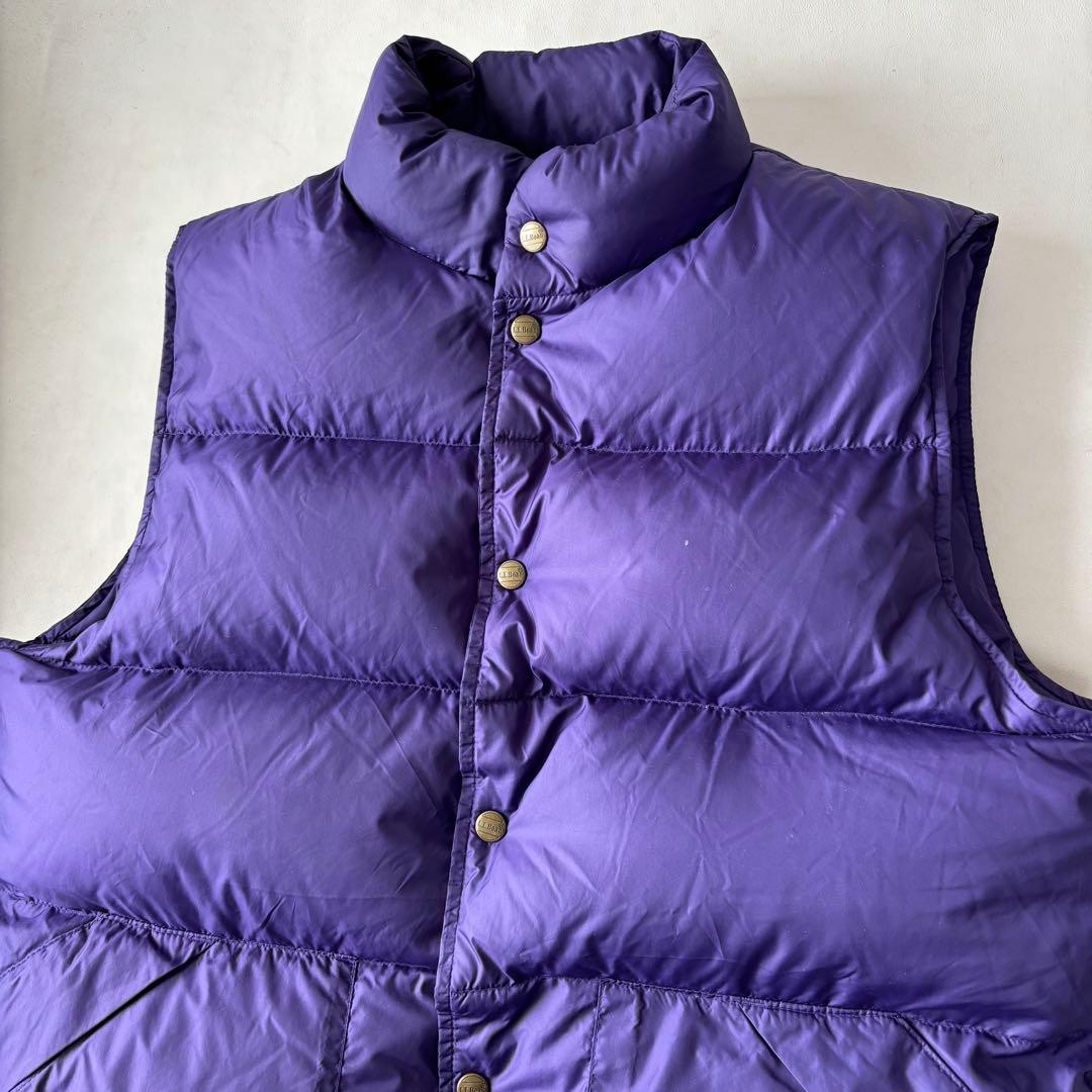 90s L.L.Bean ダウン ベスト M エルエルビーン パープル
