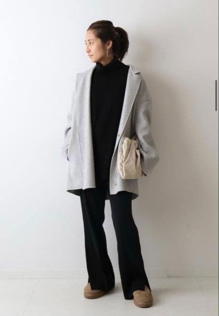 FRAMeWORK リバー ショートコート（美品） 美品 フレームワーク framework リバーショートコートグレー ウール