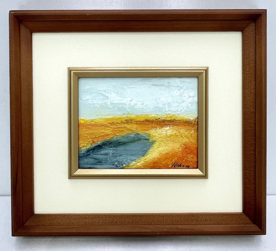 美品 真作保証 中野好美『初秋』風景画 1983年 油絵 油彩画 直筆サイン