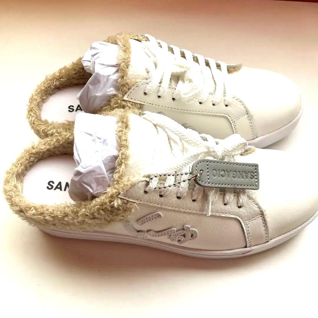サンガッチョ スニーカー 白 新品未使用 にゅ〜ず SABOTS 24.5cm