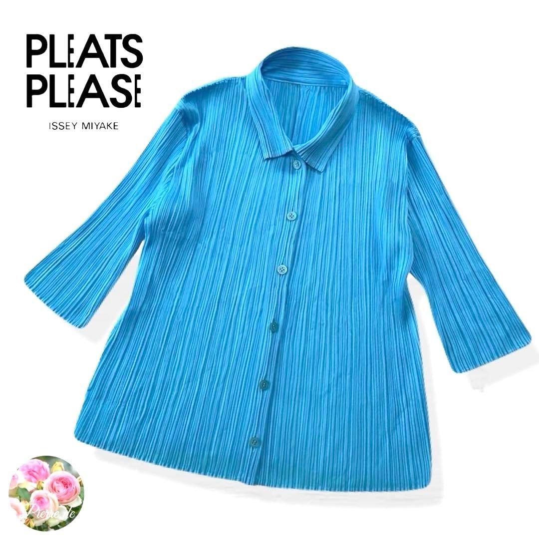 夏色】PLEATS PLEASE イッセイミヤケ プリーツ 半袖 シャツ 3の通販は