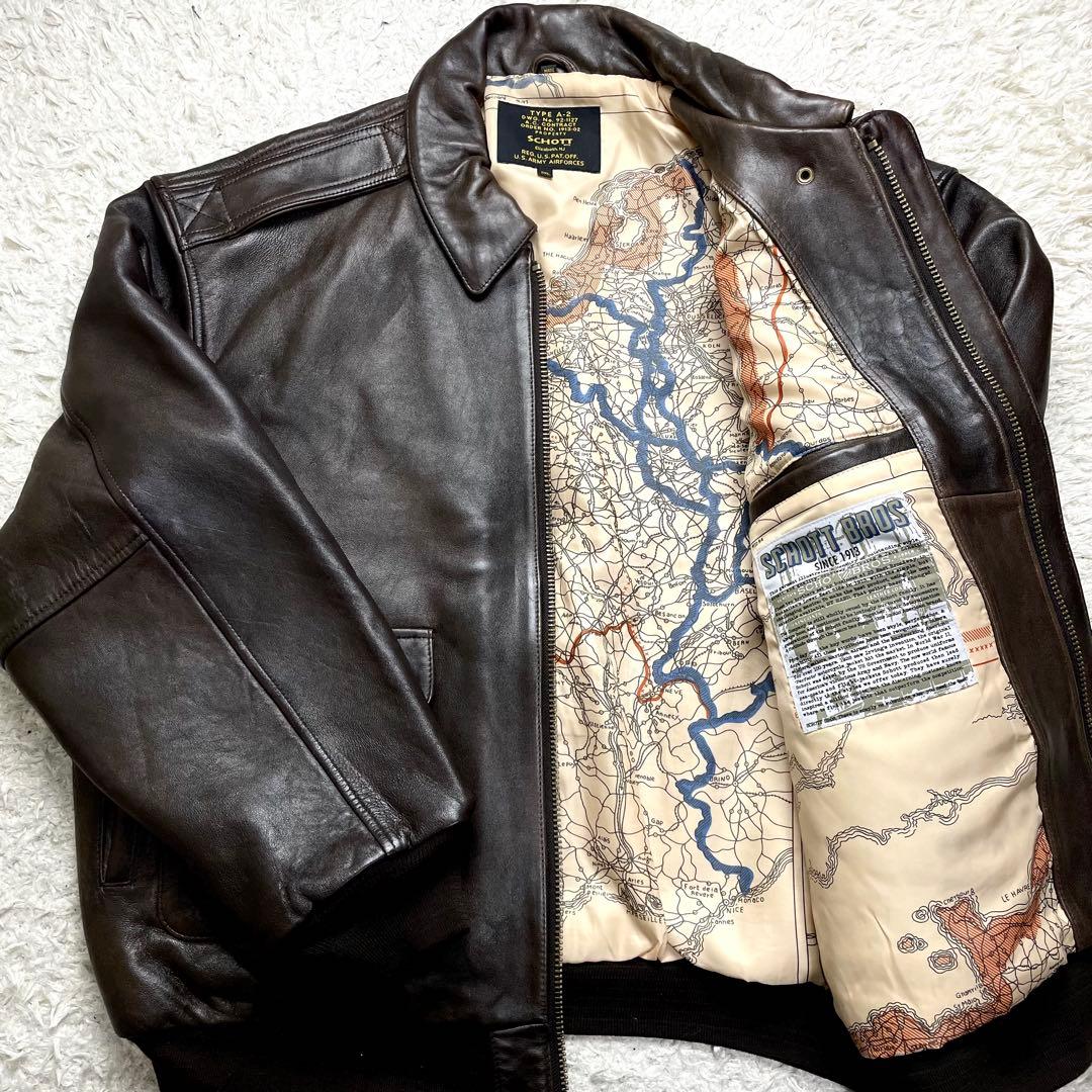 ◇極美品/2XL◇ショット A-2 フライトジャケット レザージャケット