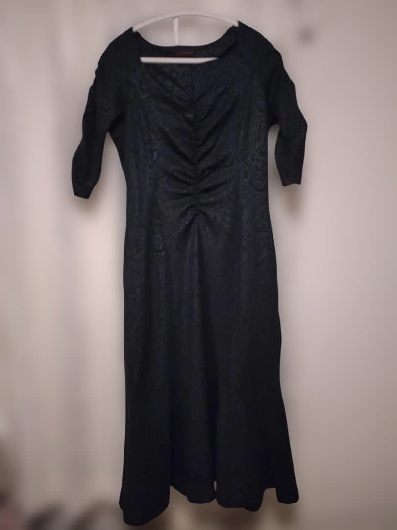 SERPENTINA スクエアネックマーメイドワンピ Mサイズ ネイビー - メルカリ