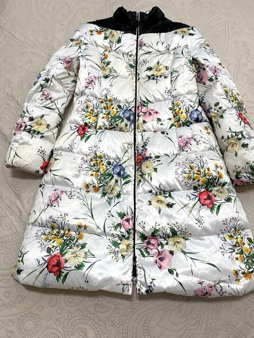 Super Beauty スーパービューティー 花柄 ダウンコート ロングコート