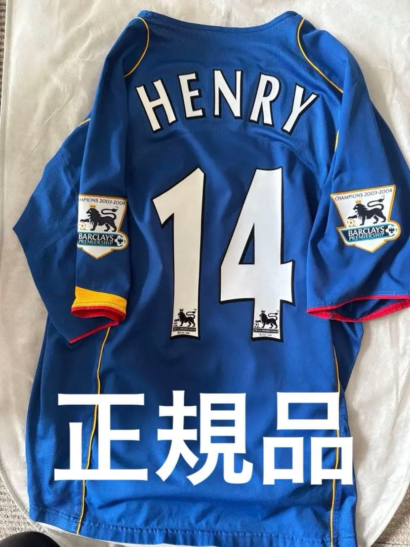 04-05 アーセナルユニフォーム　ティエリアンリ　プレミアリーグ優勝パッチ アーセナル/04-05/H #14 ティエリ・アンリ プレミアパッチ付 - USED