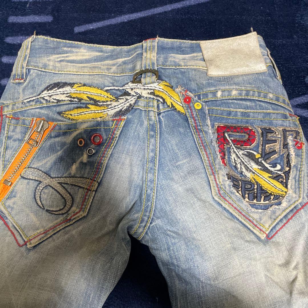 RED PEPPER 刺繍入りデニム サイズ24 vintage y2k - メルカリ