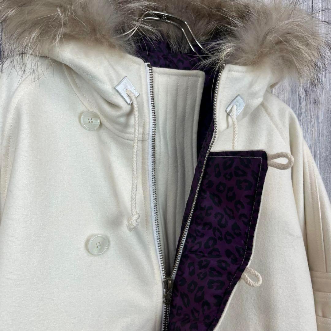 SWAGGER コヨーテファー付き N3-Bウールジャケット アイボリー - メルカリ