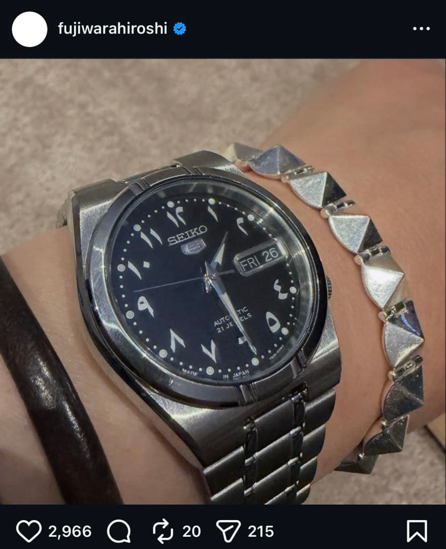 藤原ヒロシ SEIKO 5 SNK063J5 逆輸入品 - メルカリ