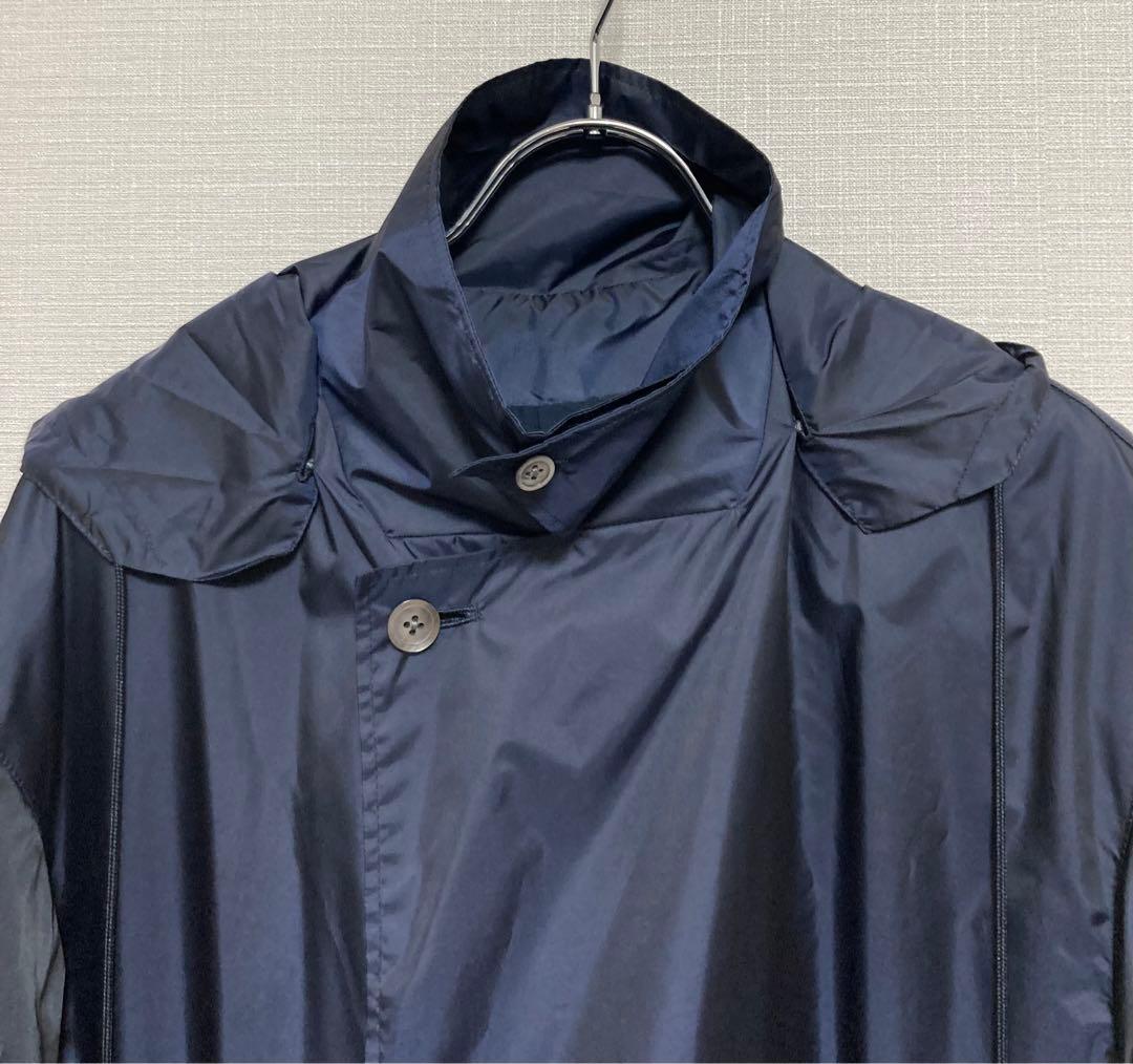 seya. ナイロン ロング コート セヤ オーバーサイズ ネイビー - メルカリ