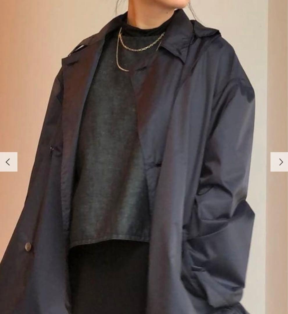 seya. ナイロン ロング コート セヤ オーバーサイズ ネイビー - メルカリ