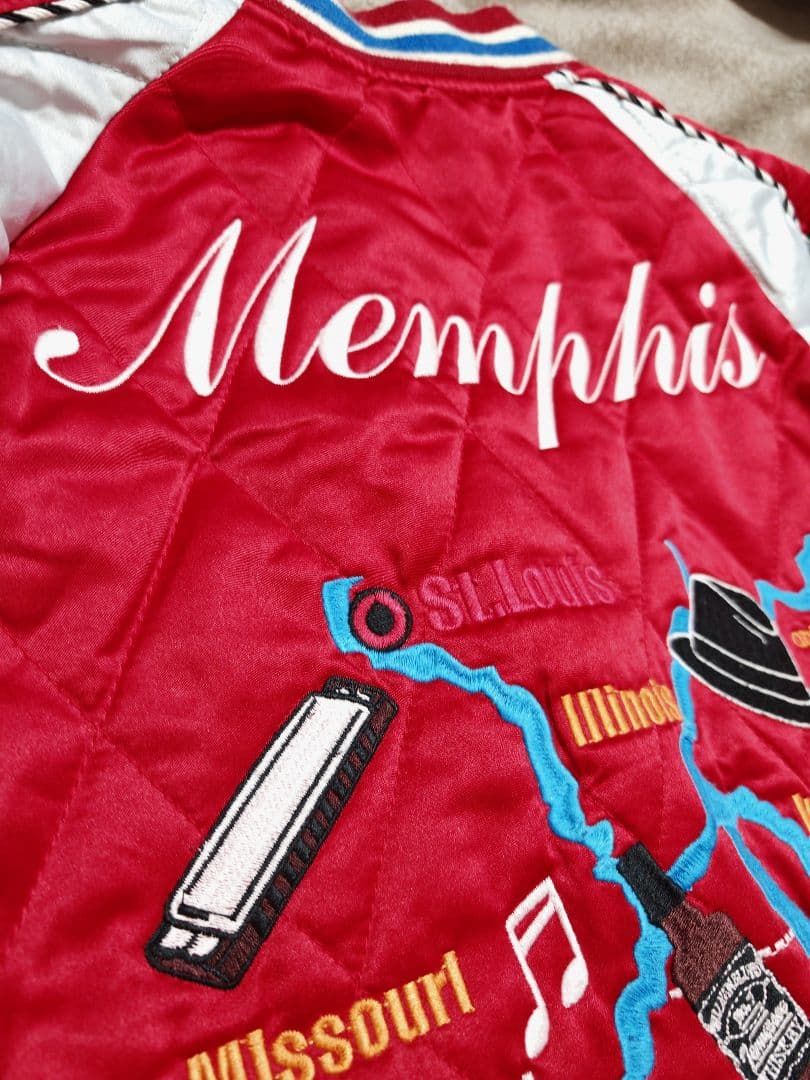 未使用近 BILLVAN2面用 別珍 日本限定 ワニ ワシ スカジャン 美品