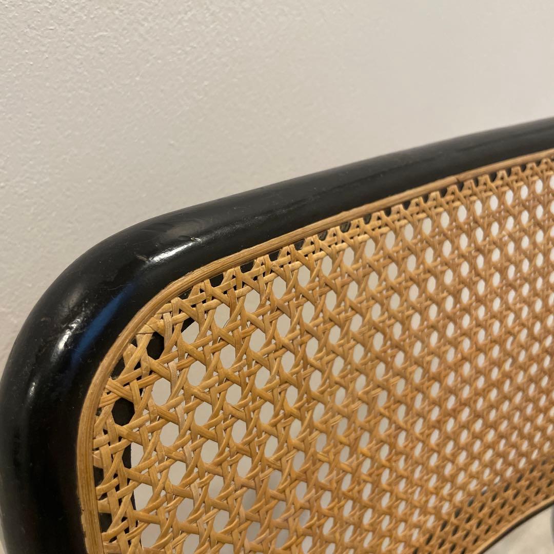 チェスカチェア リプロダクト ブラック ラタン スチール マルセル