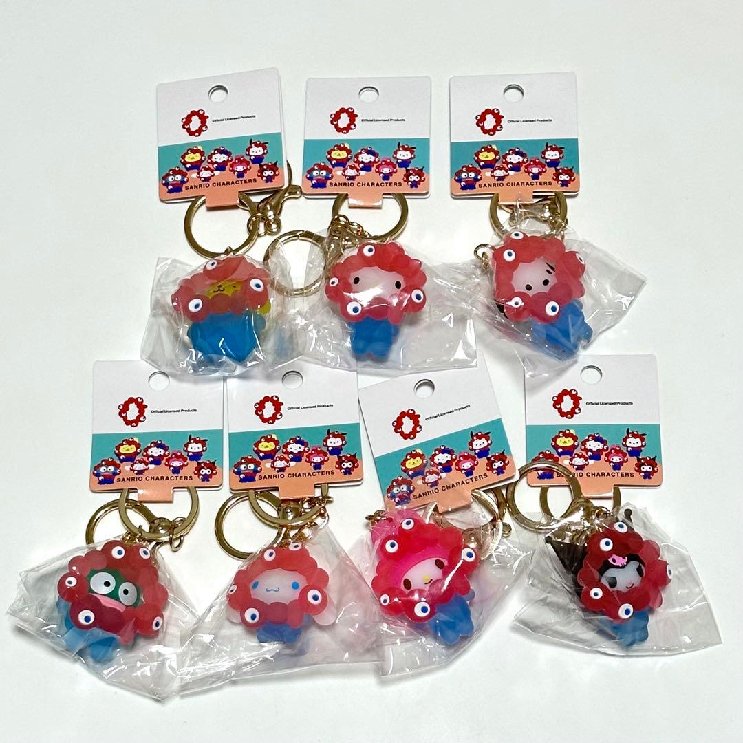 サンリオ なりきり キーホルダー ミャクミャク クリア 7種類 コンプリート ミャクミャク」×「サンリオキャラクターズ」クリアカラーキーホルダー