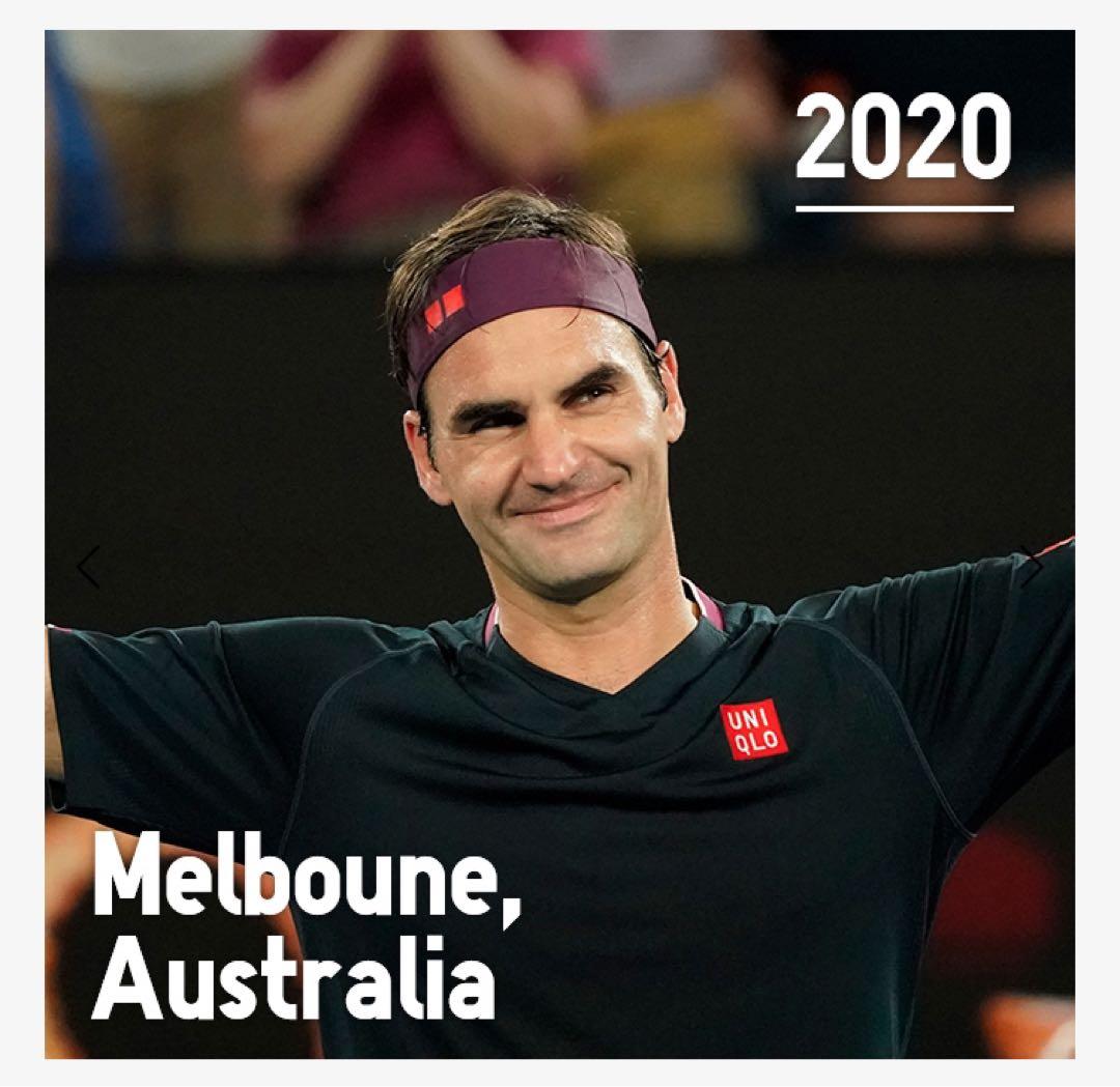 UNIQLO テニスウェア フェデラー2020年全豪オープンモデル２枚セット ペットボトルから作ったユニクロ「ドライ EX」ウェア、フェデラー選手