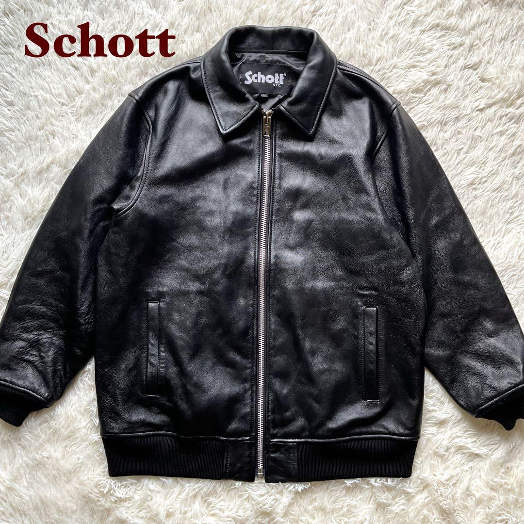 美品✨Schott×FREAK’S STOR 別注　レザージャケット　本革　L Schott×FREAK'S STOR 別注レザーブルゾン 本革 - メルカリ