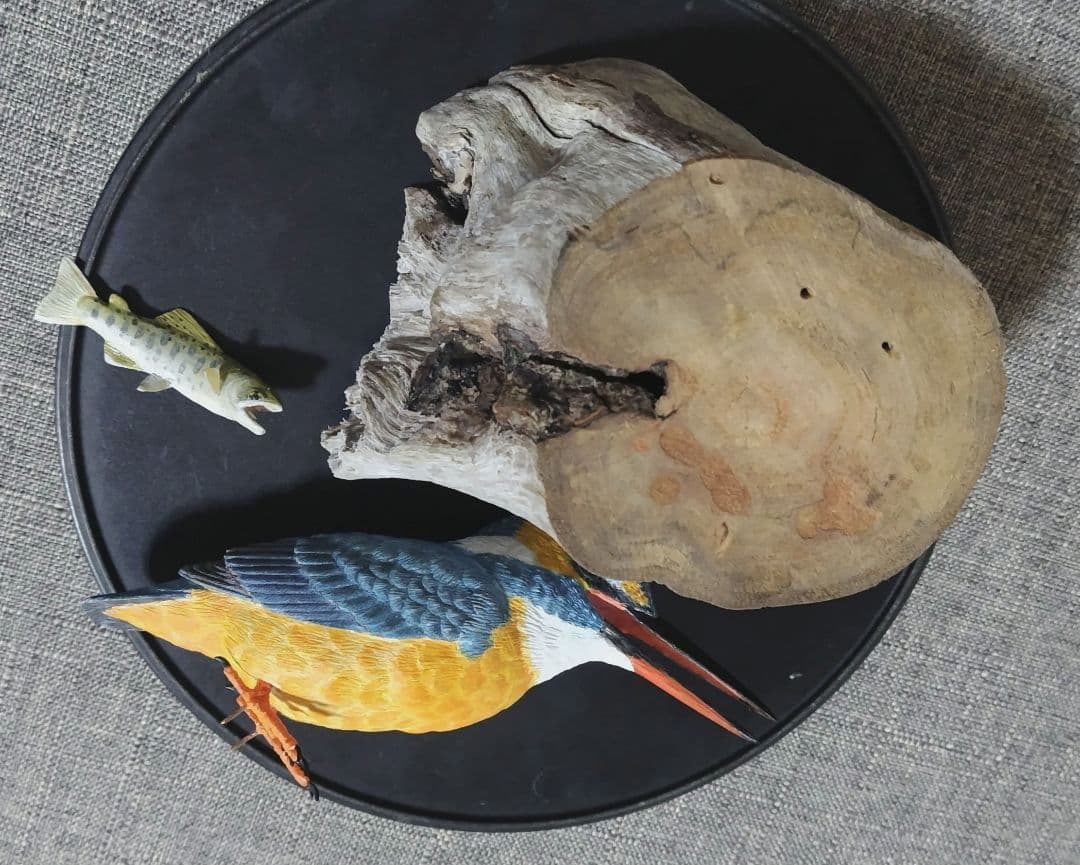 バードカービング　\"カワセミ”