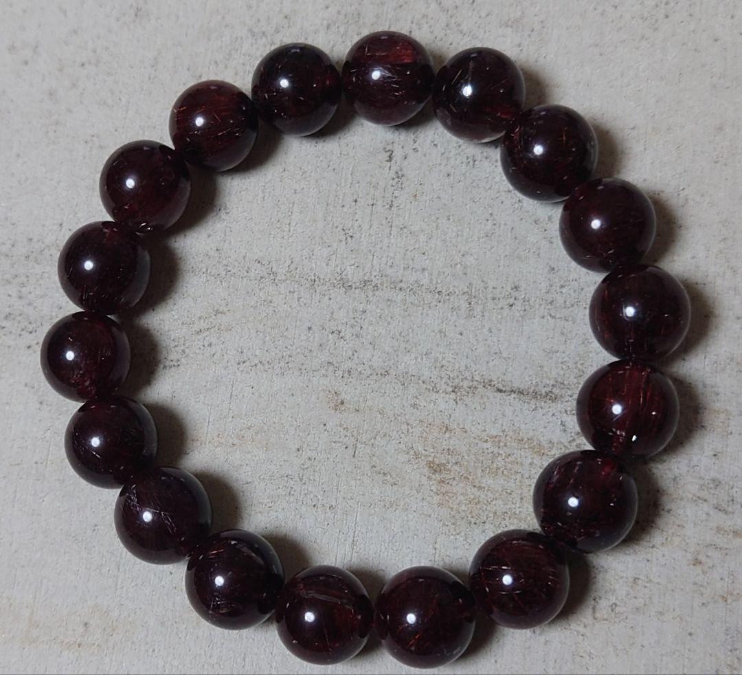♥REIKOです♥【レア品】天然石レッドルチルブレスレット約12mm 限定品】レッドルチルブレスレット 10mm ｜ 天然石通販の4976堂