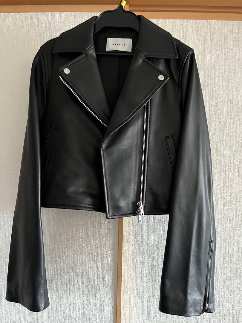 FRAY I.D ラムレザー ダブルライダースジャケット 新品タグ付き - メルカリ