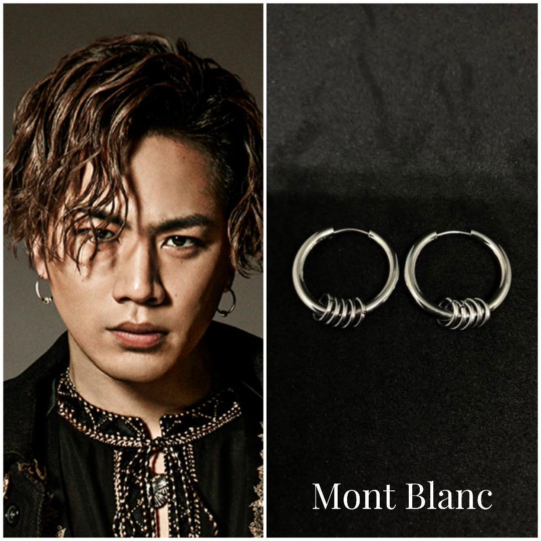 ◇登坂広臣着用タイプ◇【5連リングピアス】18mm イヤリングに変更可