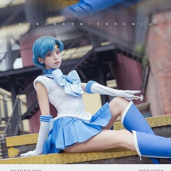 セーラームーン セーラーマーキュリー 水野亜美 コスプレ ウィッグ 靴
