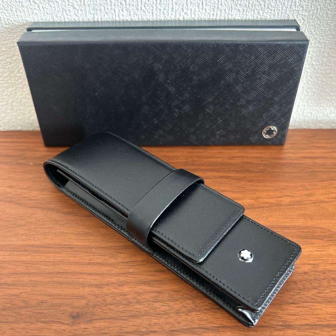 MONTBLANC モンブラン レザーペンケース ペンポーチ 2本用 - メルカリ