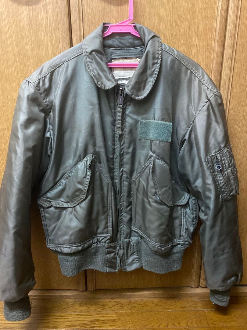 80s CWP-45/P アメリカ軍　フライトジャケット 81年製 実物 古着 80's/USA製/実物/米軍/CWU-45/Pフライトジャケット【L】MIL-J-83388B