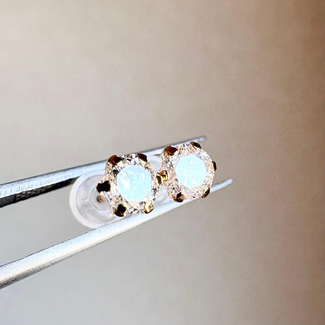 K18 18金　天然ダイヤモンド　AAグレード 0.40ct ピアス　dia