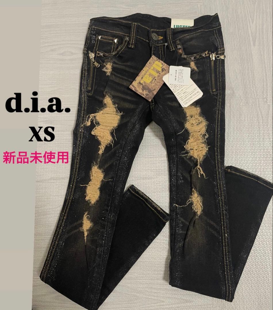 【新品未使用】d.i.a. 大人気スタッズラメダメージスキニーデニム、XS 楽天市場】【送料無料】ダメージデニム スキニー デニムパンツ メンズ