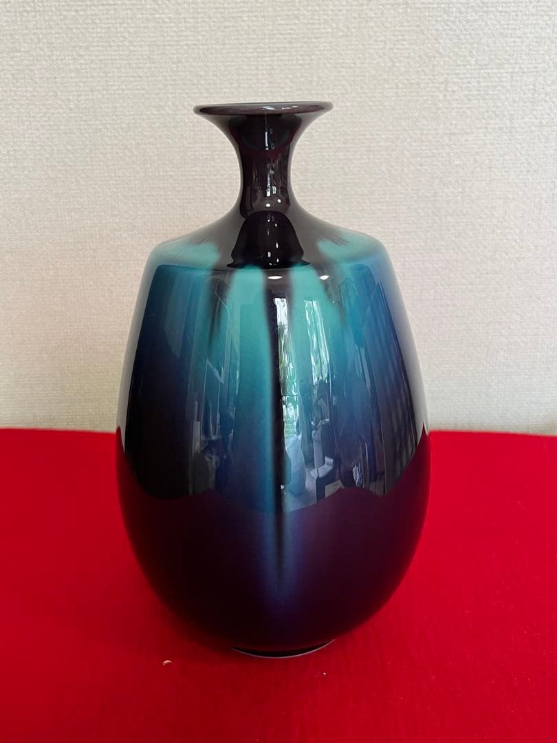 人間国宝 三代 徳田八十吉 彩釉 壺 管理T274 共箱 共布 付 - メルカリ