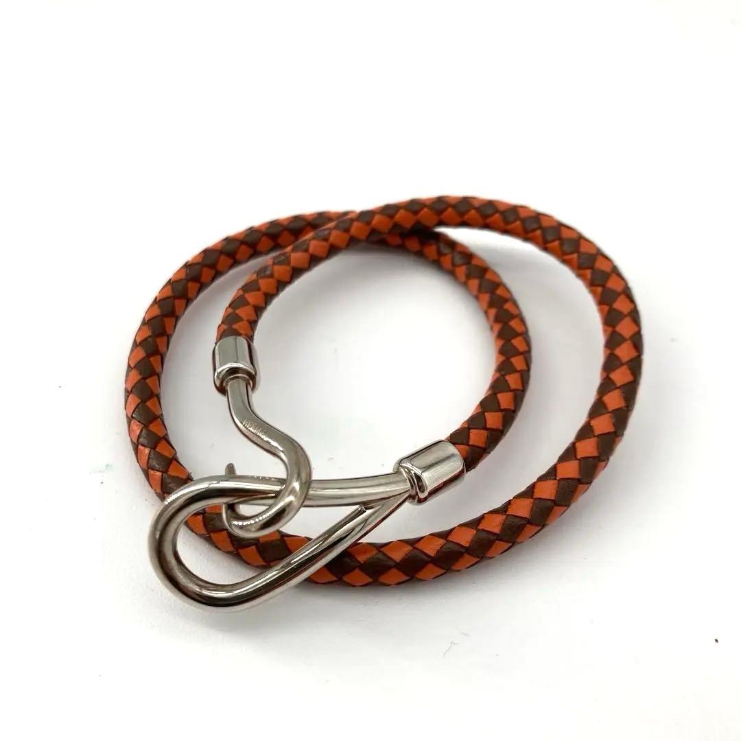 極美品 エルメス ブレスレット ジャンボ 編み込み 2連 チョーカー バイ