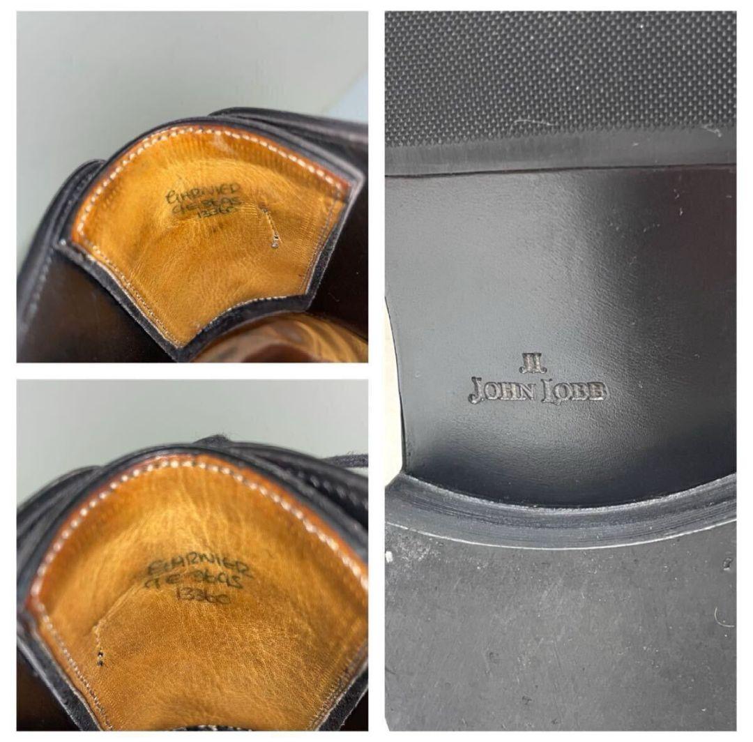 極美品ジョンロブ プレステージライン ガルニエ9E黒 プレーントゥ
