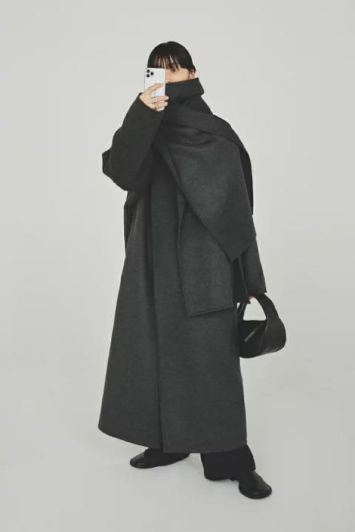 TODAYFUL stole wool coat ストールウールコート 38 - メルカリ