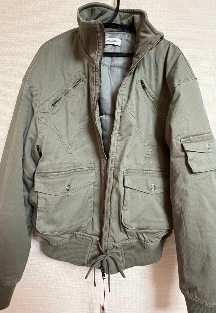 LAGUA GEM ラグアジェム STITCH STRIPE ブルゾン KHA - メルカリ