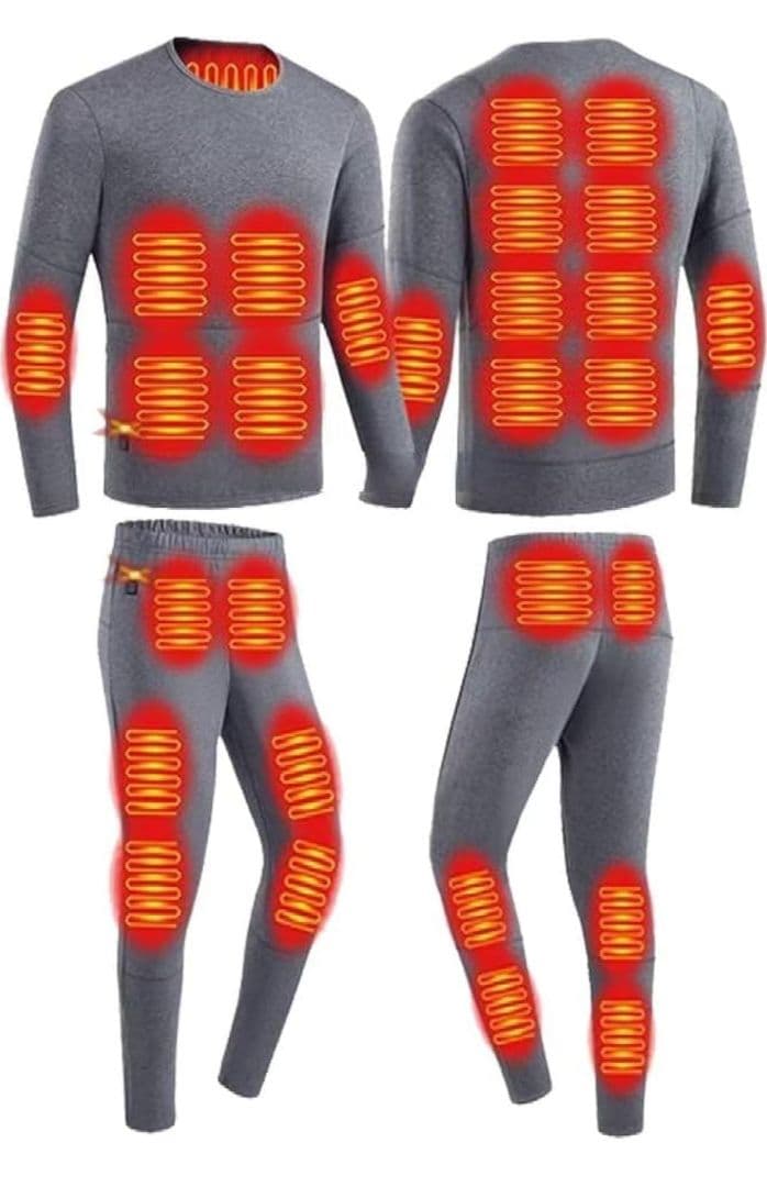 電熱インナー上下 楽天市場】電熱インナー 電熱ウェア 上下セット バイク 28箇所発熱 85